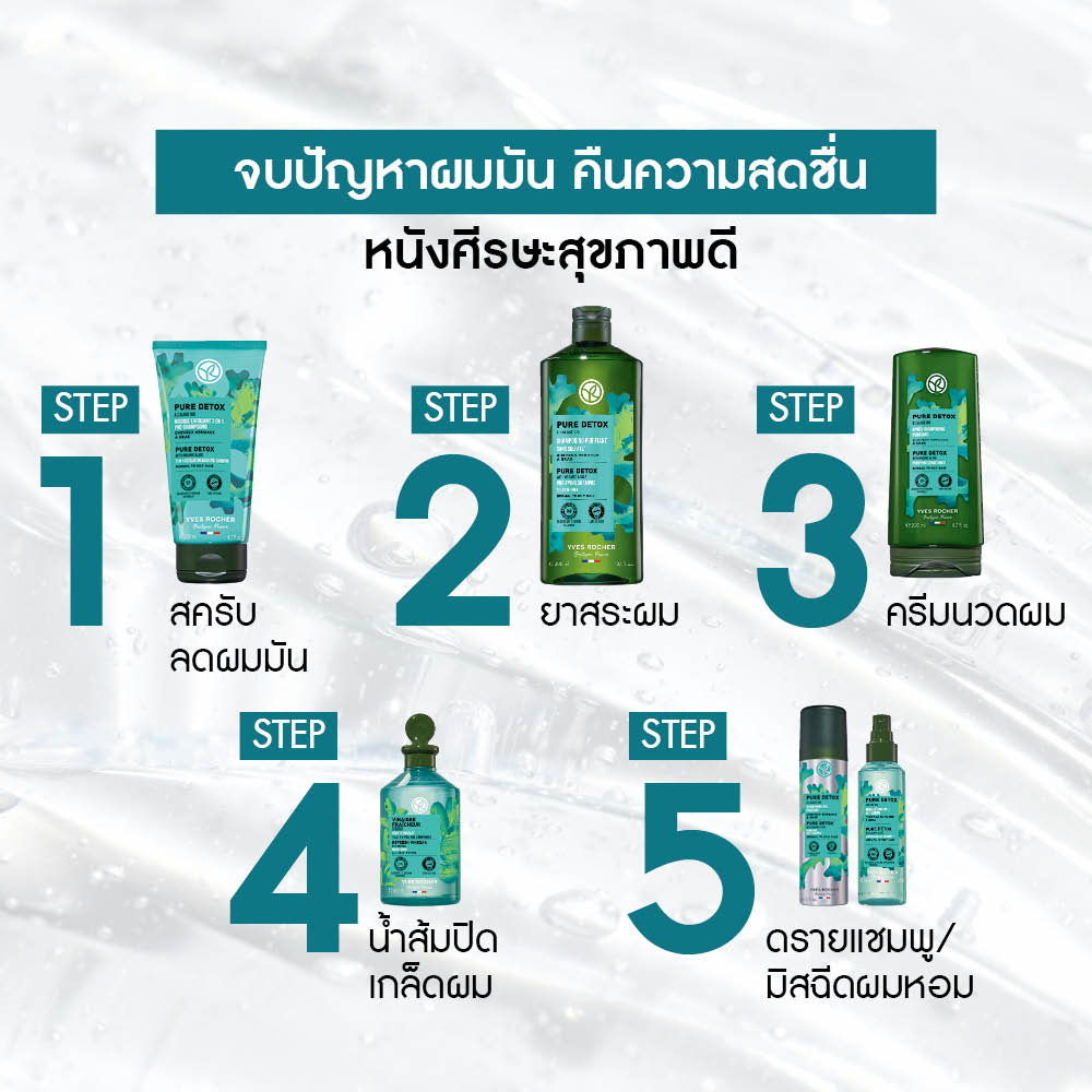 เพียว ดีท็อกซ์ วิท ออแกนิค อัลเก้ 2-อิน-1 เอกซ์โฟลิเอติ้ง มาส์ก พรี-แชมพู 300 มล.