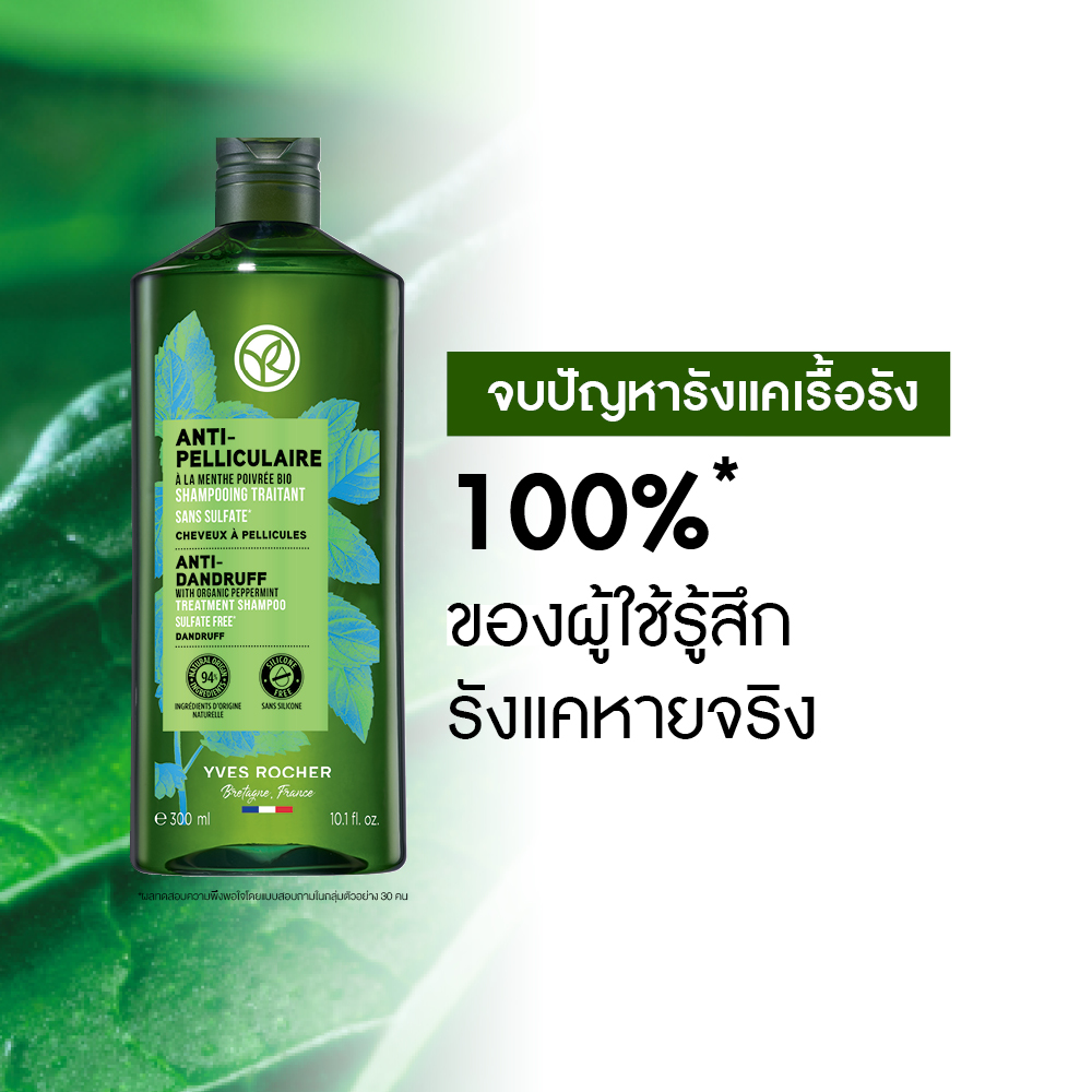 แอนตี้-แดนดรัฟ วิท ออแกนิค เปเปอร์มิ้นท์ ทรีตเมนต์ แชมพู 300 มล.