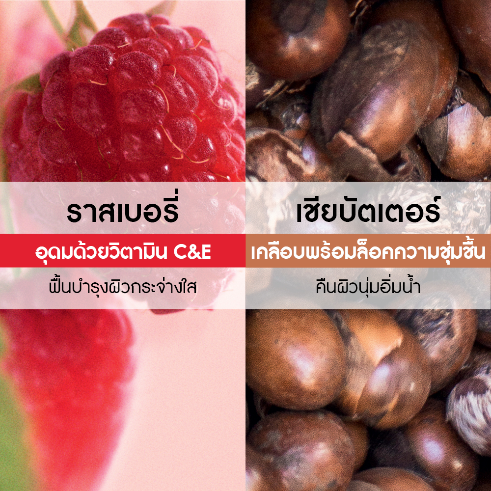 ราสเบอร์รี่ แอนด์ เปเปอร์มิ้นท์ เอเนอไจซิ่ง บอดี้ โลชั่น 390 มล.