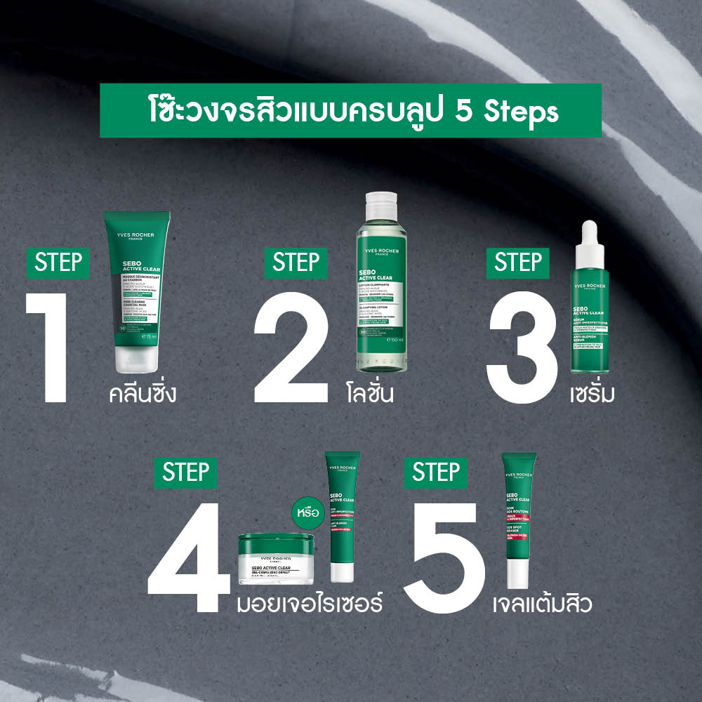 เซโบ แอคทีฟ เคลียร์ พอร์ เคลียริ่ง ชาร์โคล มาส์ก 75 มล.