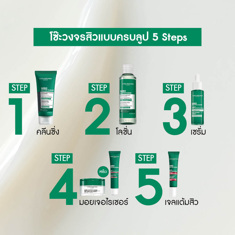 เซโบ แอคทีฟ เคลียร์ ซีโร่ เบลมมิช เจล ครีม 50 มล.