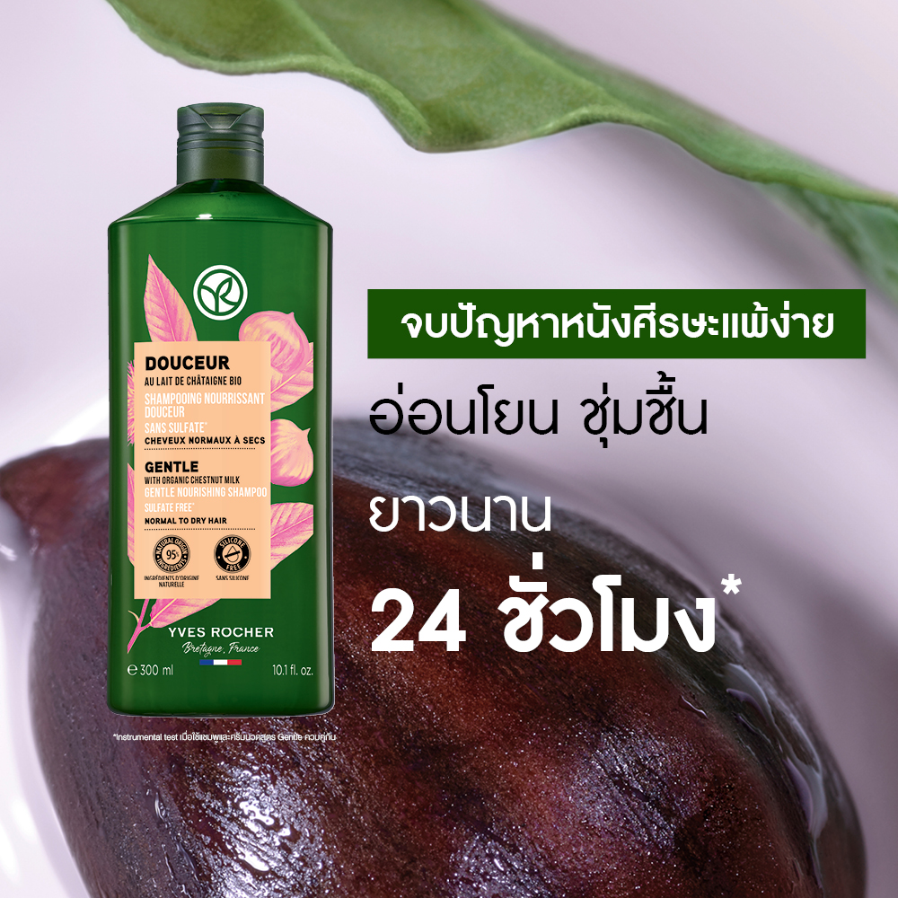 เจนเทิล วิท ออแกนิค เชสนัท มิ้ลค์ เจนเทิล นูริชชิ่ง แชมพู 300 มล.