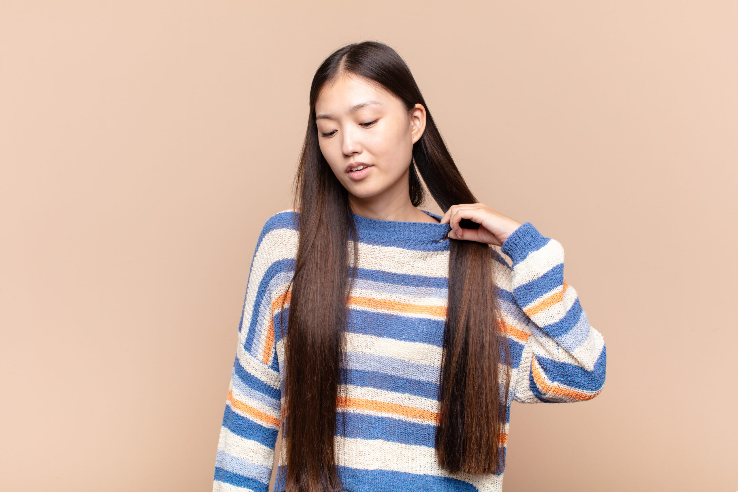 ผมลีบแบน