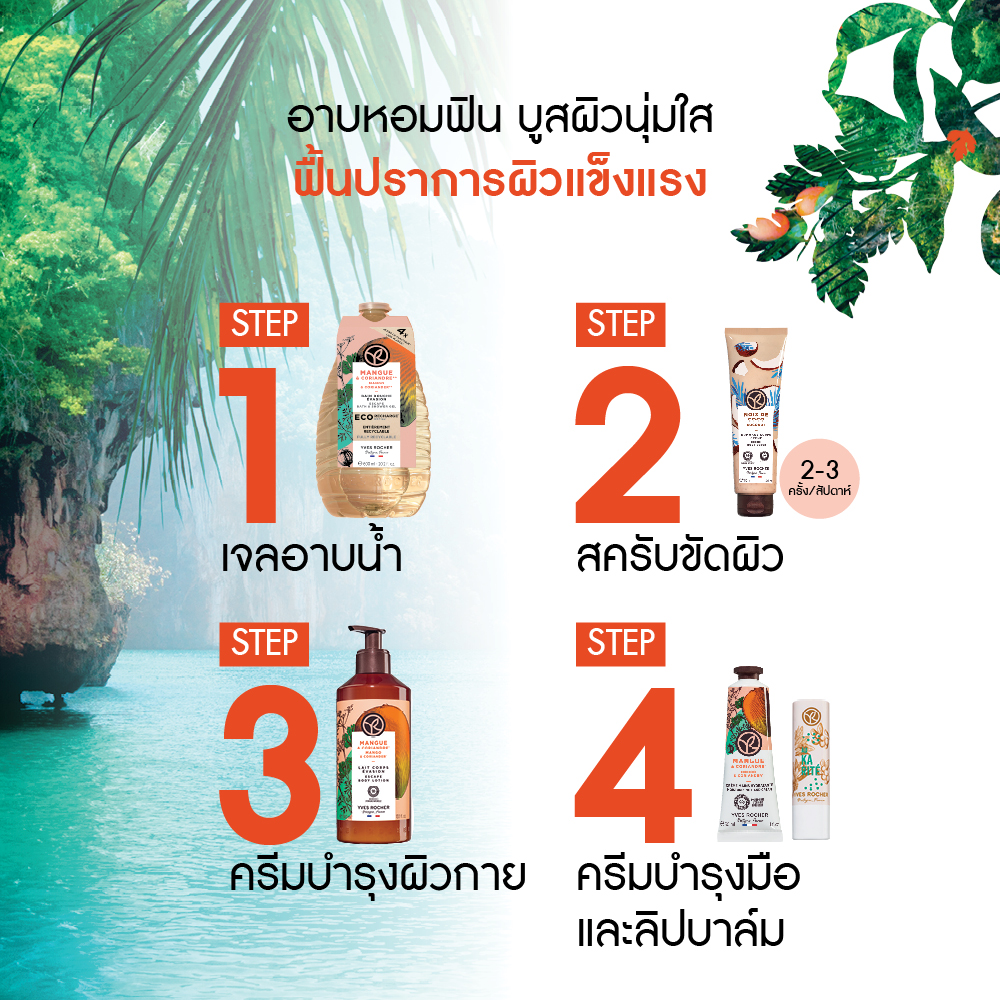 แมงโก้ แอนด์ คอเรียนเดอร์ เอสเคป บาธ แอนด์ ชาวเวอร์ เจล (อีโค-รีฟีล) 600 มล.